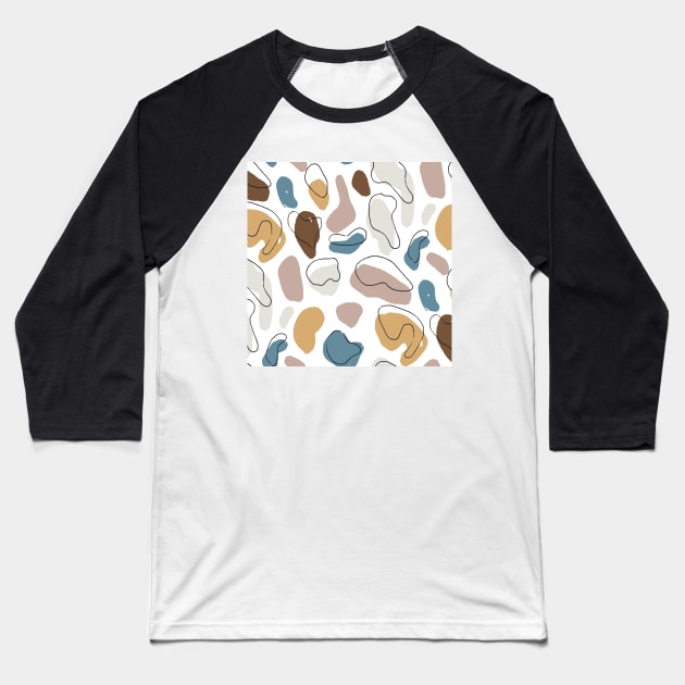 Pastel Solid Color Pebbles Baseball T-Shirt by Carolina Díaz